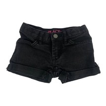 Place Kids Black Denim Shorts Size 4 Adjustable Waist Summer Wear - $14.27