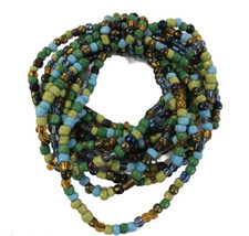 Artisan Mixed Seed Bead Bracelet - 7-1/2 in. - Multicolor Luster -stretch - £11.78 GBP