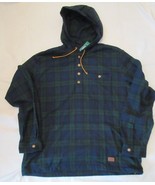 NWT L.L.Bean Scotch Plaid Flannel Hooded part snap Jacket sz. L - $769.94 MXN