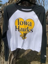NEW! Women's Tailgate Iowa Hawks Raglan T-Shirt Hawkeyes Large Long Sleeves - £6.93 GBP