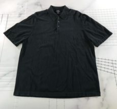 Brooks Bothers 346 Polo Shirt Mens Extra Large Black Short Sleeve Cotton - $14.84