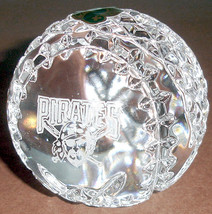Waterford Pittsburgh Pirates Baseball Crystal Paperweight 3&quot; New in Box - $63.90