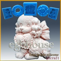 Silicone Soap/sugar/fondant/chocolate Mold-Fluffy Puppy with Heart Shape... - $34.65