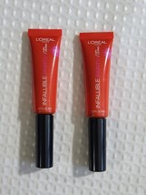 L&#39;Oréal Paris Infallible Paints Lip Stick Color 322 Orange Envy 0.27oz (2-Pack) - £5.57 GBP