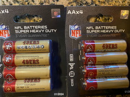 49ERS NFL Football 2 Pack AA Batteries Super Heavy Duty 1.5 V - €8,89 EUR