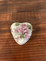 Crownford Trinket Ring Box Dish Fine Bone China Heart Floral England Vin... - £12.47 GBP