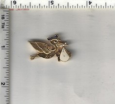 Stork with Baby Delivery - lapel pin - $12.95
