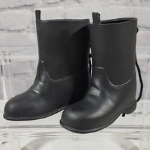 Our Generation 18&quot; Doll Shoes Black Equestrian Riding Boots Lace-Up Battat  - $11.88