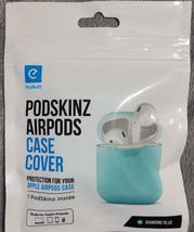 KeyBuds Podskinz Airpods Silicone Case Cover For Apple AirPods Case-Diamond Blue - £6.32 GBP