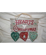 Hearts Come Home for Christmas Wooden Plaque Wall Decoration - £7.51 GBP