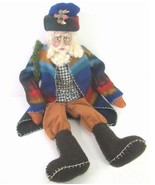 Vintage Santa Claus Woodland Cloth Doll 20” Handmade Shelf Sitter Aztec ... - £19.61 GBP