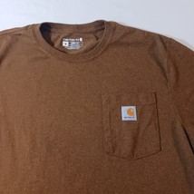 Carhartt Loose Fit K87-M Men’s Brown Cotton T-Shirt Pocket Short Sleeve Size M image 4