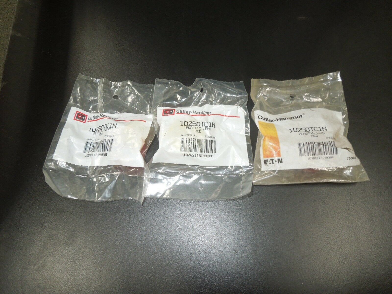 3- Cutler-Hammer 10250TC1N Red Plastic Lens New Surplus - $30.00