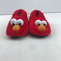 Elmo Sesame Street Puppet Kids Slippers Red Fuzzy Medium 7-8 - £11.98 GBP