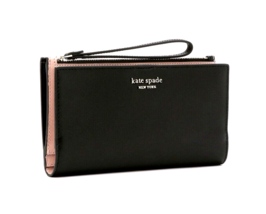 New Kate Spade Spencer Continental Wristlet Saffiano Leather Black - £59.69 GBP