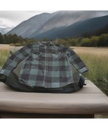Freedom Foundry Jacket Mens XXL Blue/Black Sherpa Fleece Flannel Button ... - $369.74 MXN