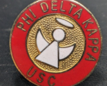 Vintage USC Phi Delta Kappa / Angel /  Enamel Lapel Hat Pin - $29.69