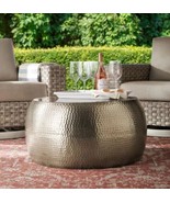 Member&#39;s Mark Metal Hammered Coffee Table with Light Golden Finish - £545.12 GBP