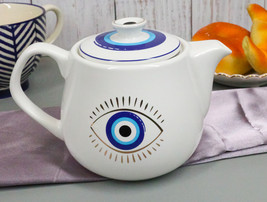 White Gothic Alchemy Porcelain Wicca Evil Eye Of Providence Protection T... - £18.87 GBP