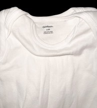 Gerber Baby Onesies Lot of 4 White Bodysuits 3-6 Months Short Sleeve image 3