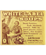 White Label Soup Knight 1897 Advertisement Victorian Armour Packing Co A... - $28.01 CAD