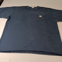 Carhartt K126 NVY Men's Blue Short Sleeve Pocket Workwear T-Shirt Size 2XL image 6