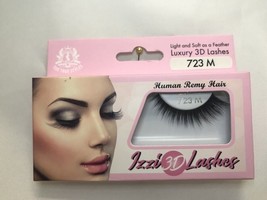 IZZI 3D LASHES LIGHT &amp; SOFT AS A FEATHER LUXURY 3D LASHES #723 M HUMAN R... - £1.93 GBP