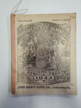 Vintage Agriculture Almanac 1932 John Baer&#39;s Sons Farming, Lancaster Pa - £9.87 GBP