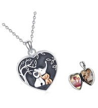 Lucky Elephant Locket Necklace Sterling Silver Customize for - £147.87 GBP