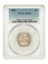 1887 5C PCGS MS63 - £229.93 GBP