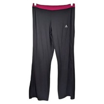 Adidas Track Pants Black Pink Womens Size L Large 3 Striped Tall Legs Lo... - $38.61