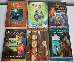 6 FANTASY Magic Children Chapter Books Lot Pirates Magic Boggart Warlock Ships - £8.83 GBP