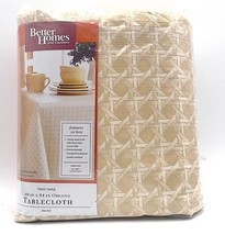 Better Homes and Garden Tablecloth Classic Caning Weave 60&quot; X 84&quot; Oblong NIP - £9.49 GBP