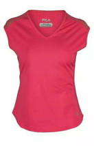Fila Womens Cap Sleeve V Neck Top Size X-Small Color Coral - £44.75 GBP