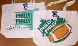 Philly Philly Football Canvas Tote Bag City of Champions Shopper Made in... - $10.48