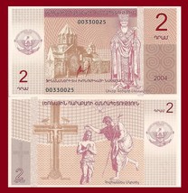 Nagorno-Karabakh, 2 Dram, Saint John Baptising Jesus 2004 UNC - £1.19 GBP