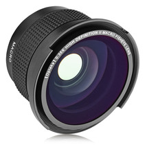 Opteka .35x Ultra Wide Angle Fisheye Lens for Sony HXR-MC88 NX100 NX80 Z150 Z90 - £35.97 GBP