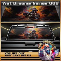 Wet Dreams Biker Series 008 - Truck Back Window Graphics - Customizable - £44.00 GBP+