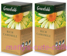 Greenfield Herbal Tea Rich Camomile SET of 2 BOXES X 25 = 50 Total US Seller - £12.45 GBP