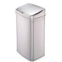 Silver 13-Gallon Stainless Steel Kitchen Trash Can with Motion Sensor Lid - £128.25 GBP