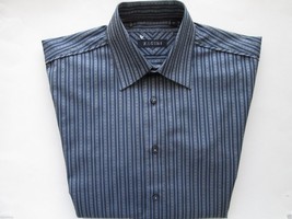 ZAGIRI Stripes Spread Regular Fit Men’ Sport Shirt Dark Blue S (15.5|33)  - $37.14