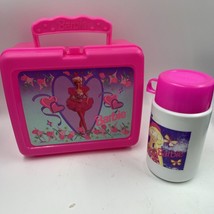 Barbie Lunch Box with Thermos Container 1996 Pink Doll Plastic Nostalgia... - £14.62 GBP