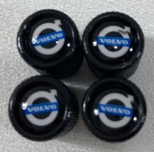 Genuine Black Metal Tire Air Stem Valve Caps Set. Perfect For Volvo Auto... - $27.59 CAD