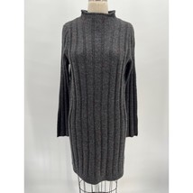 Madewell Donegal Rolled Mockneck Sweater Dress Sz S Dark Gray Marled Rib... - £27.41 GBP