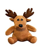 Moose Plush Stuffed Animal Small Brown 6 Inch Soft Toy R.A.C. 1990s Vintage - £5.41 GBP