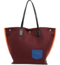 Longchamp Roseau Essential Large Wool Open Tote Bag Shopper ~NWT~ BURGUNDY - £213.88 GBP