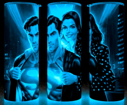 Glow in the Dark Superman with Lois Lane Superhero Cup Mug  Tumbler 20oz - $22.72