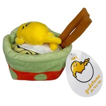 Gund Sanrio Gudetama the Lazy Egg Noodle Bowl with Chopsticks Plush New - £14.14 GBP