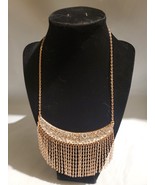 Nicole Miller Pink Chained Starry Night Chandelier Statement Necklace - $409.54 MXN