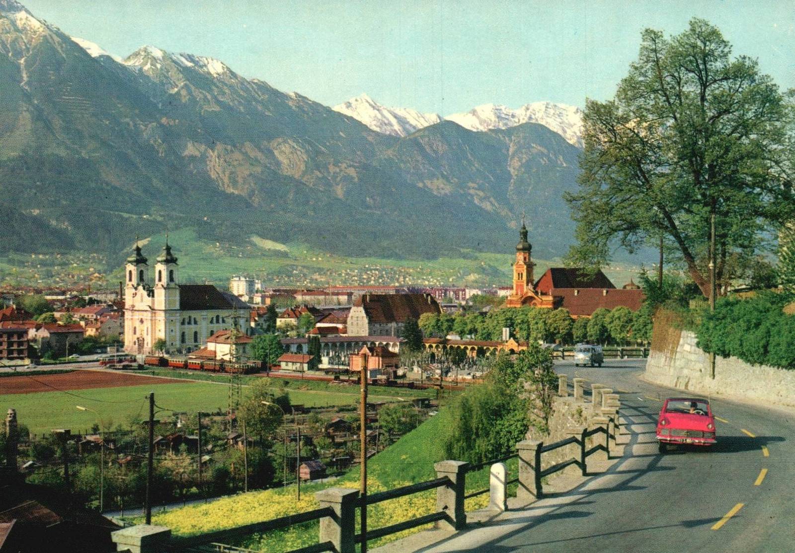 VINTAGE POST CARD INNSBRUCK VIEW FROM BRENNER ROAD UNPOSTED 6 X 4 PHOTO ... - $8.90